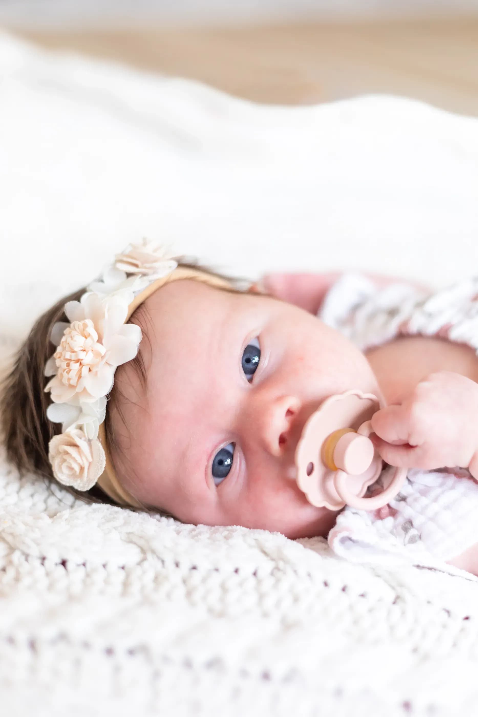 Newborn photo of baby girl